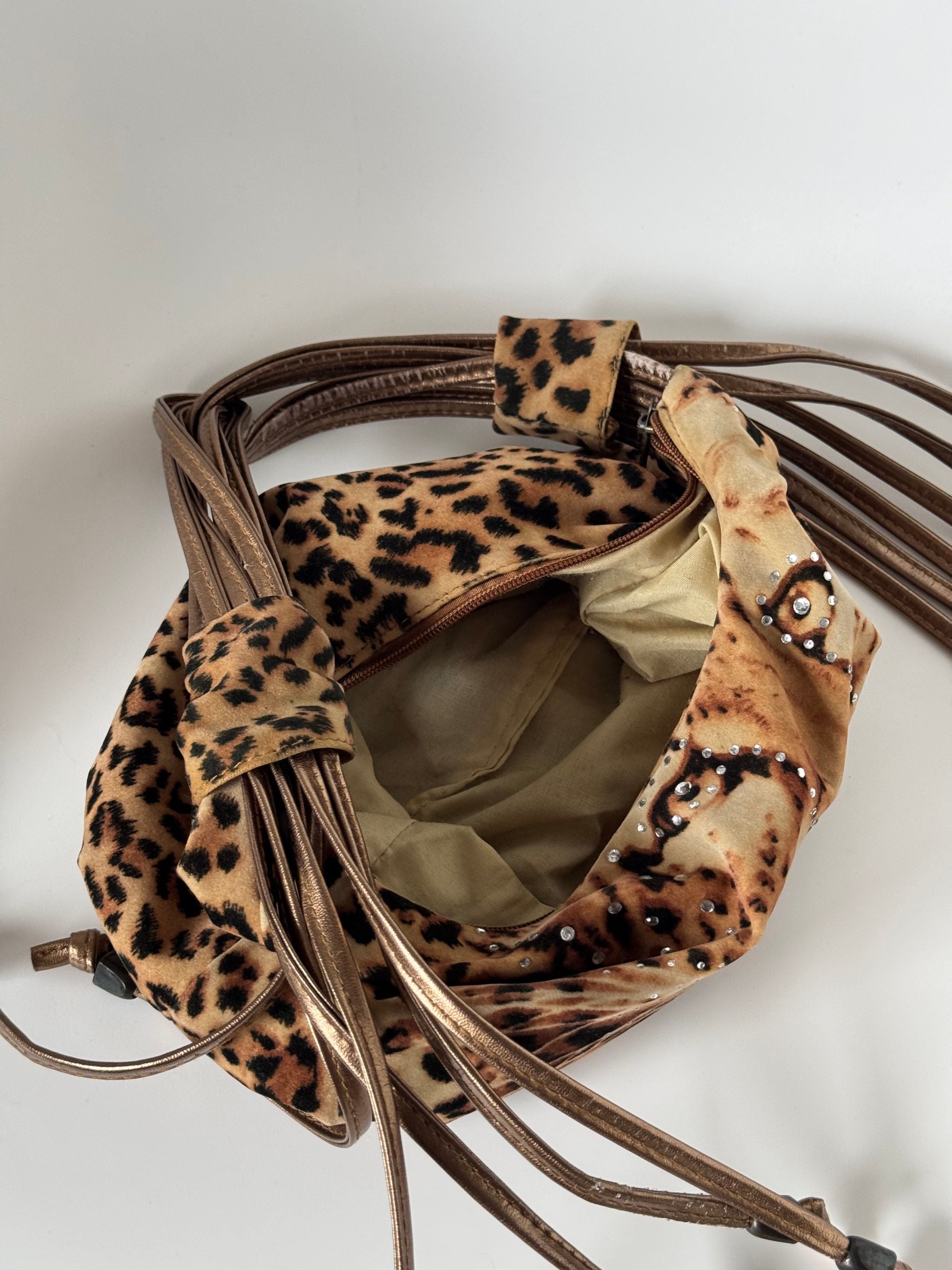 Leopar Vintage Kol Çantası