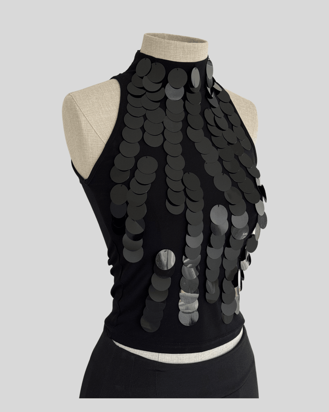 Sequined Black Blouse