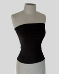 Knitted Glitter Detailed Strapless Top