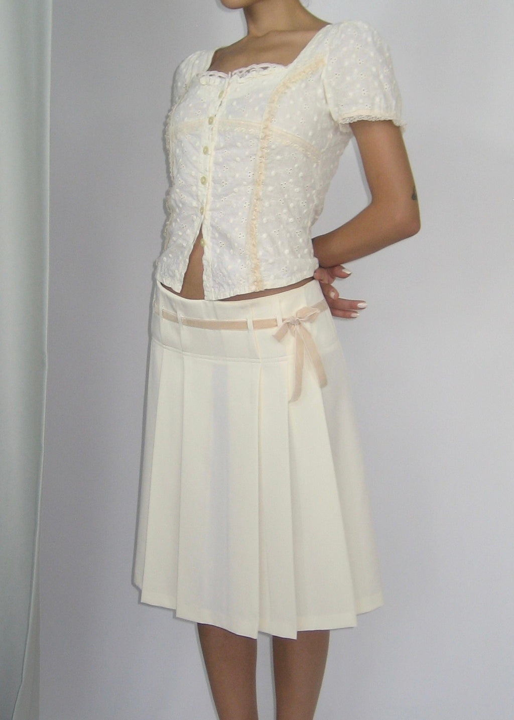 Pink Detailed Vintage Blouse