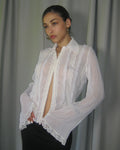 Lace Detailed Ecru Shirt