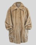 Cream Plush Fur with Pocket