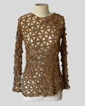 Stefanel Knitted Leather Top