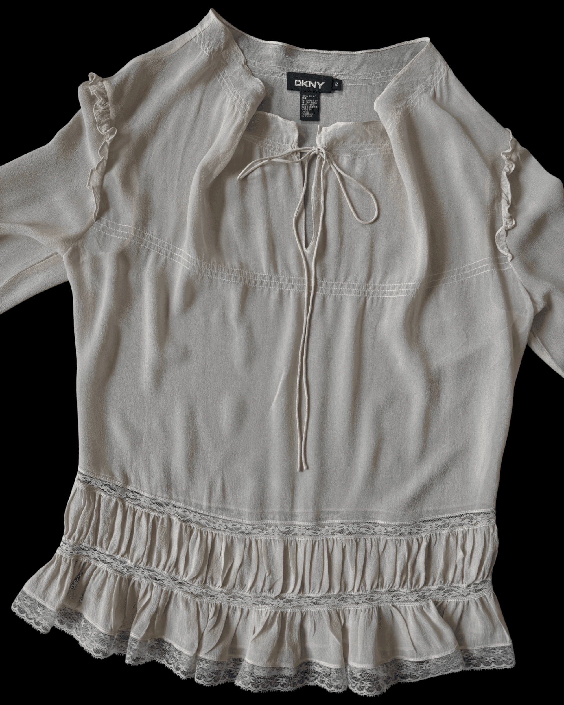 DKNY Silk Loose Blouse