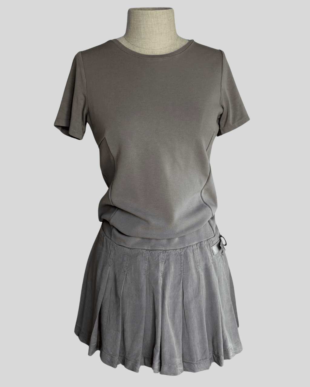 Gray Short Sleeve Dress