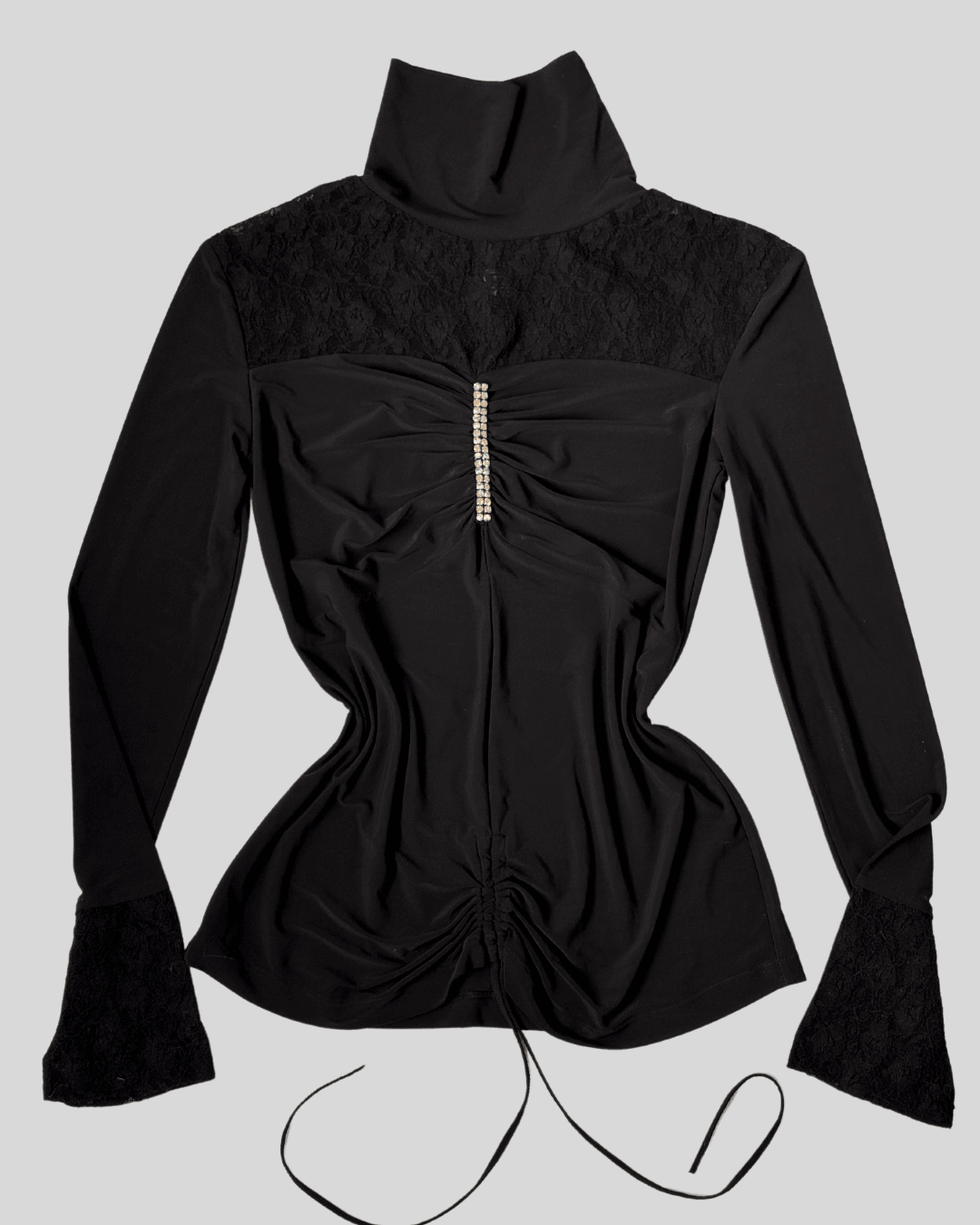 Stone Detailed Pleated Blouse