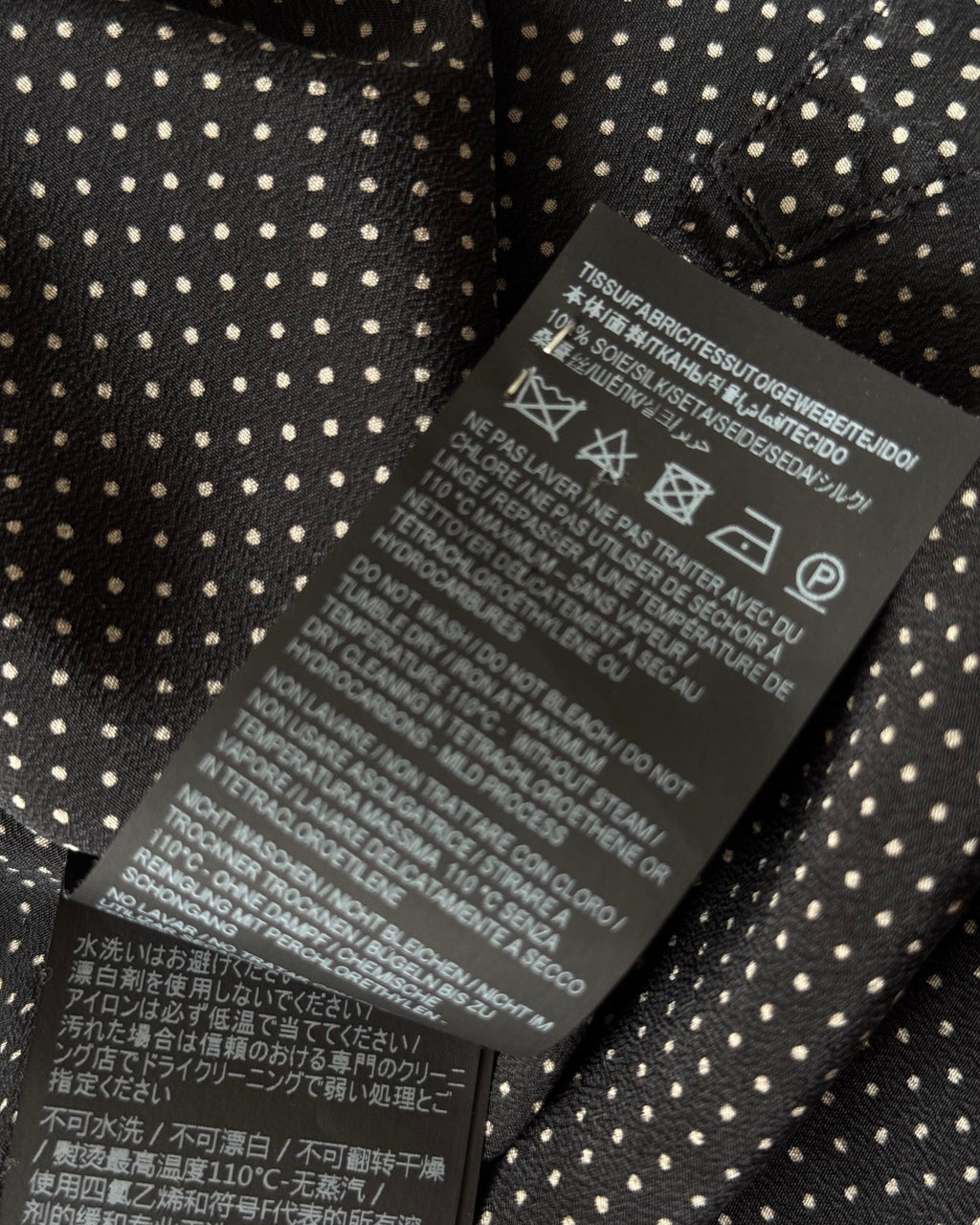Saint Laurent Puantiye İpek Gömlek