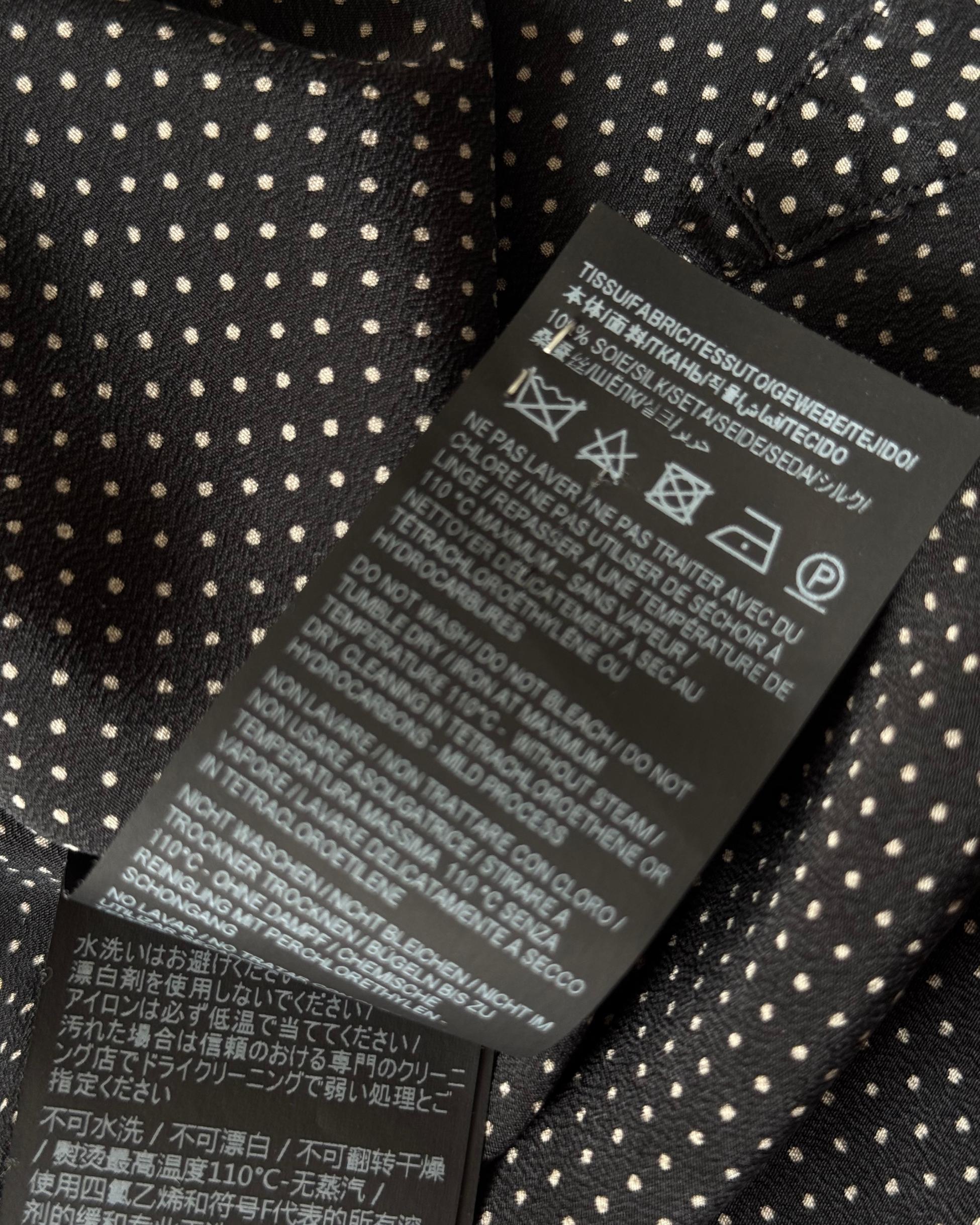 Saint Laurent Puantiye İpek Gömlek