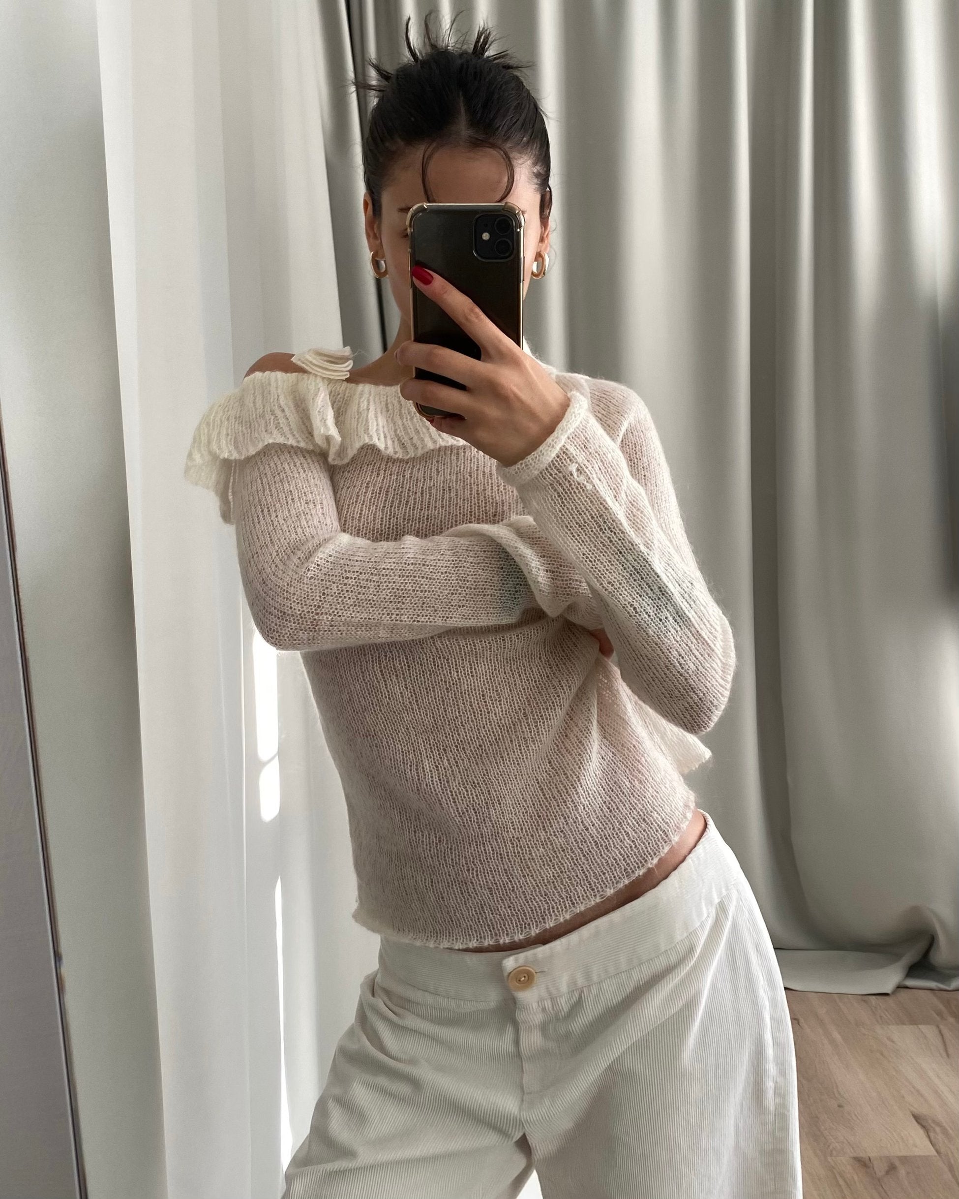 Single Strap Knitted Sweater