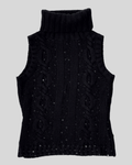 Black Half Sleeve Sweater