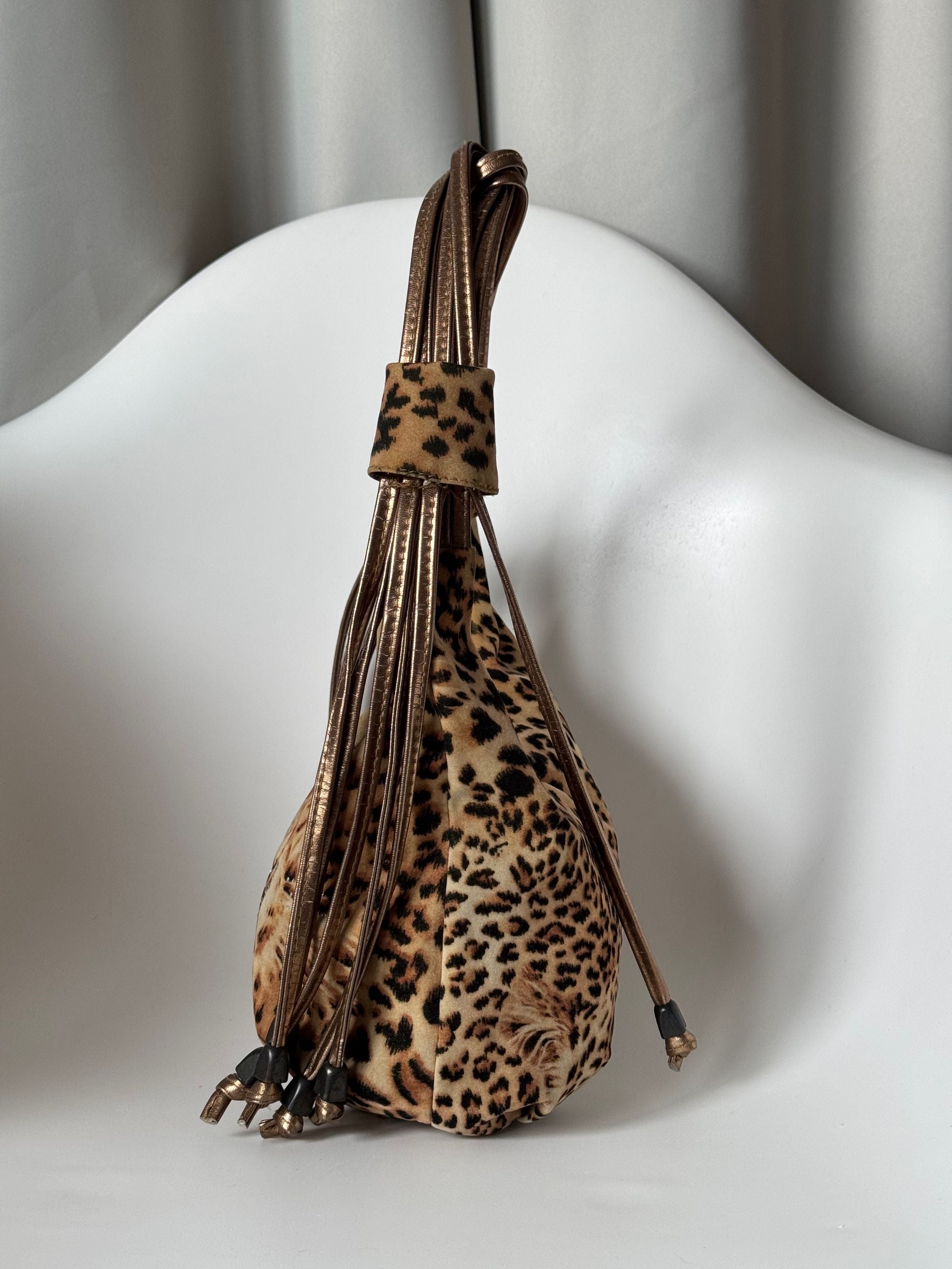 Leopar Vintage Kol Çantası