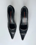 Black High Heel Shoes with Stud Detail