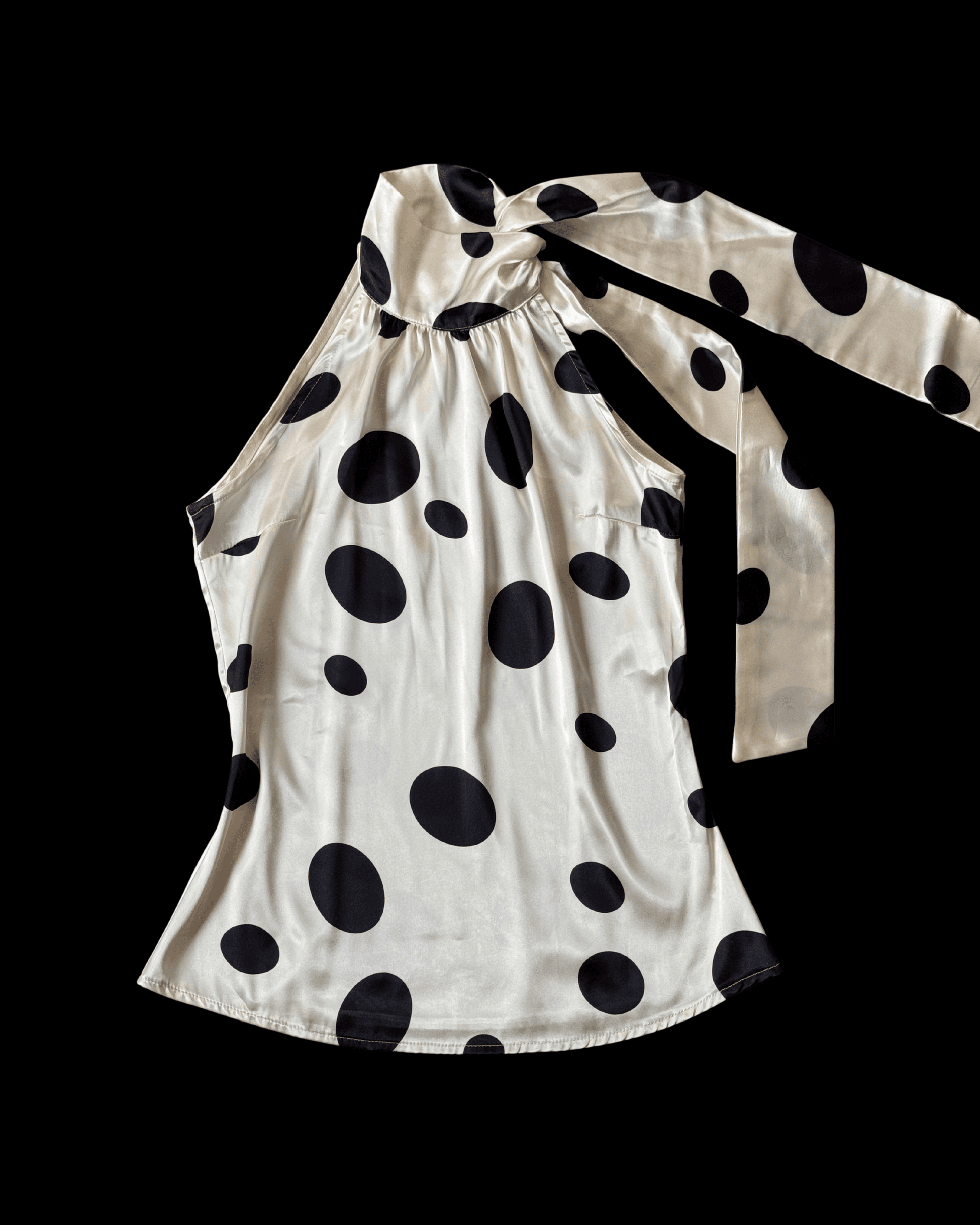 Halter Neck Polka Dot Blouse