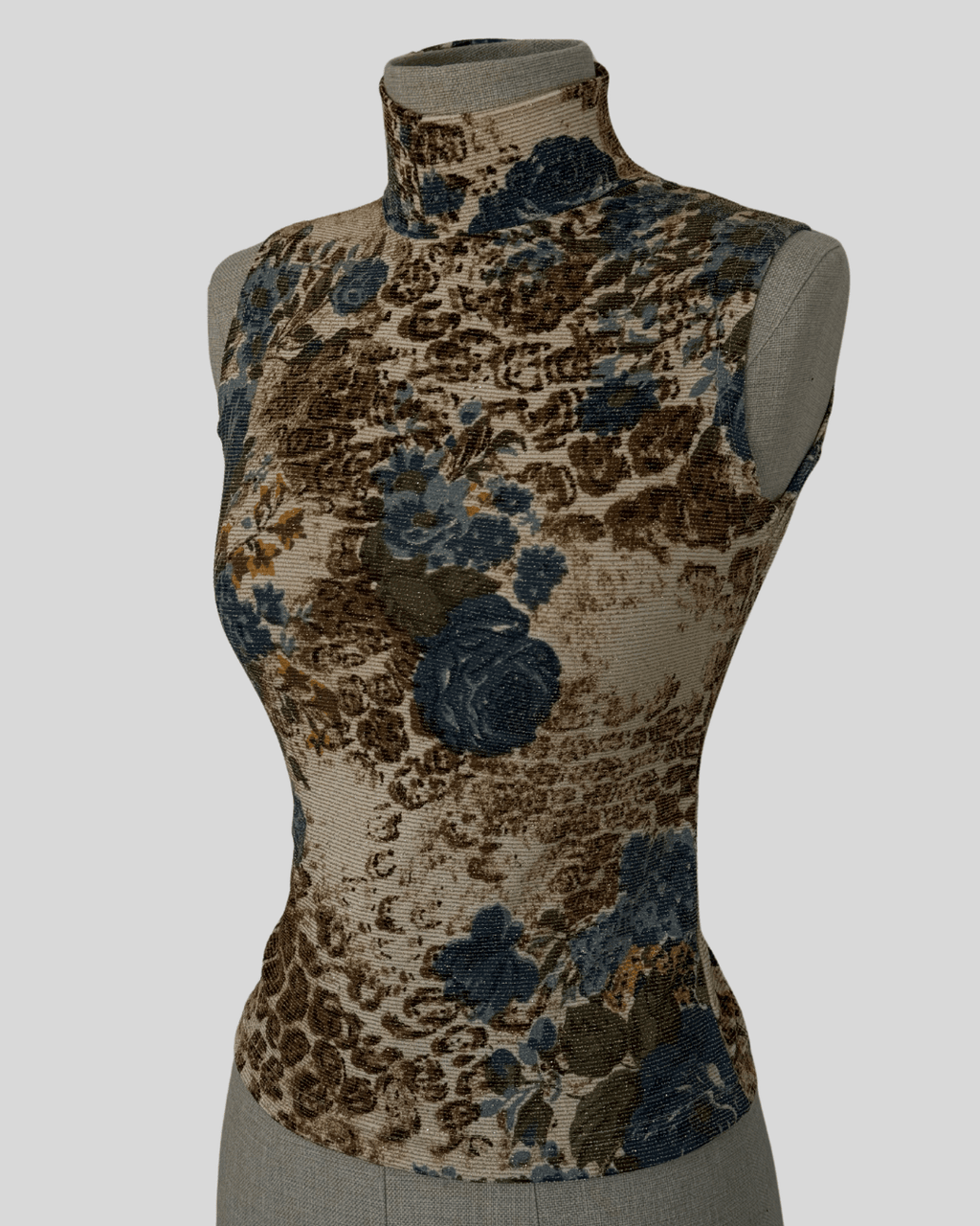 Leopard Print Sleeveless Blouse