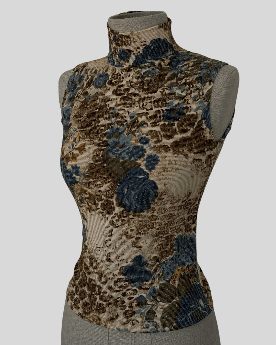 Leopard Print Sleeveless Blouse