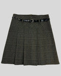 Belted Pleated Skirt