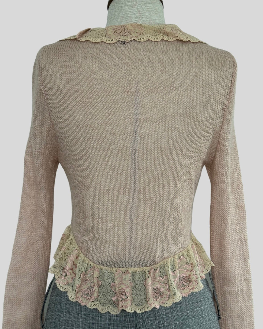 Lace Detailed Crop Cardigan