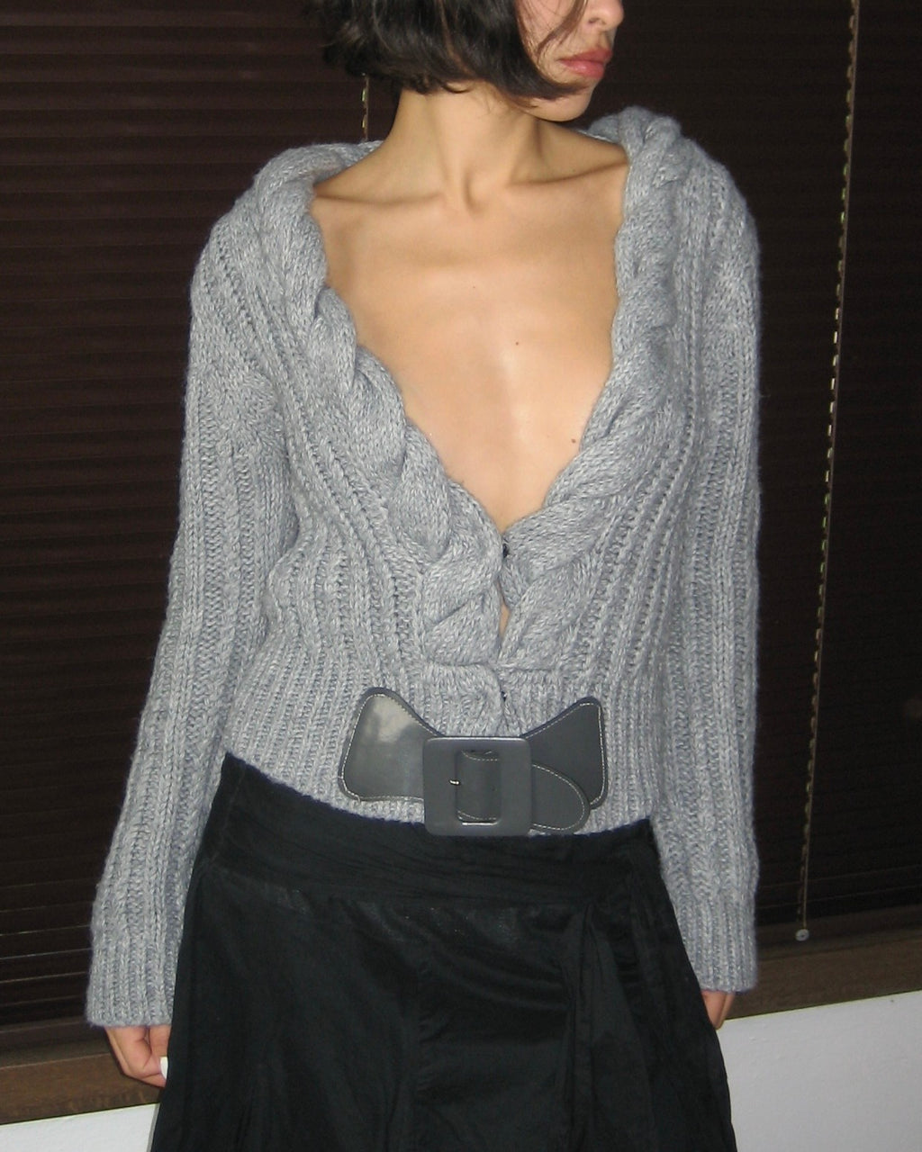 Belted Wool Cardigan