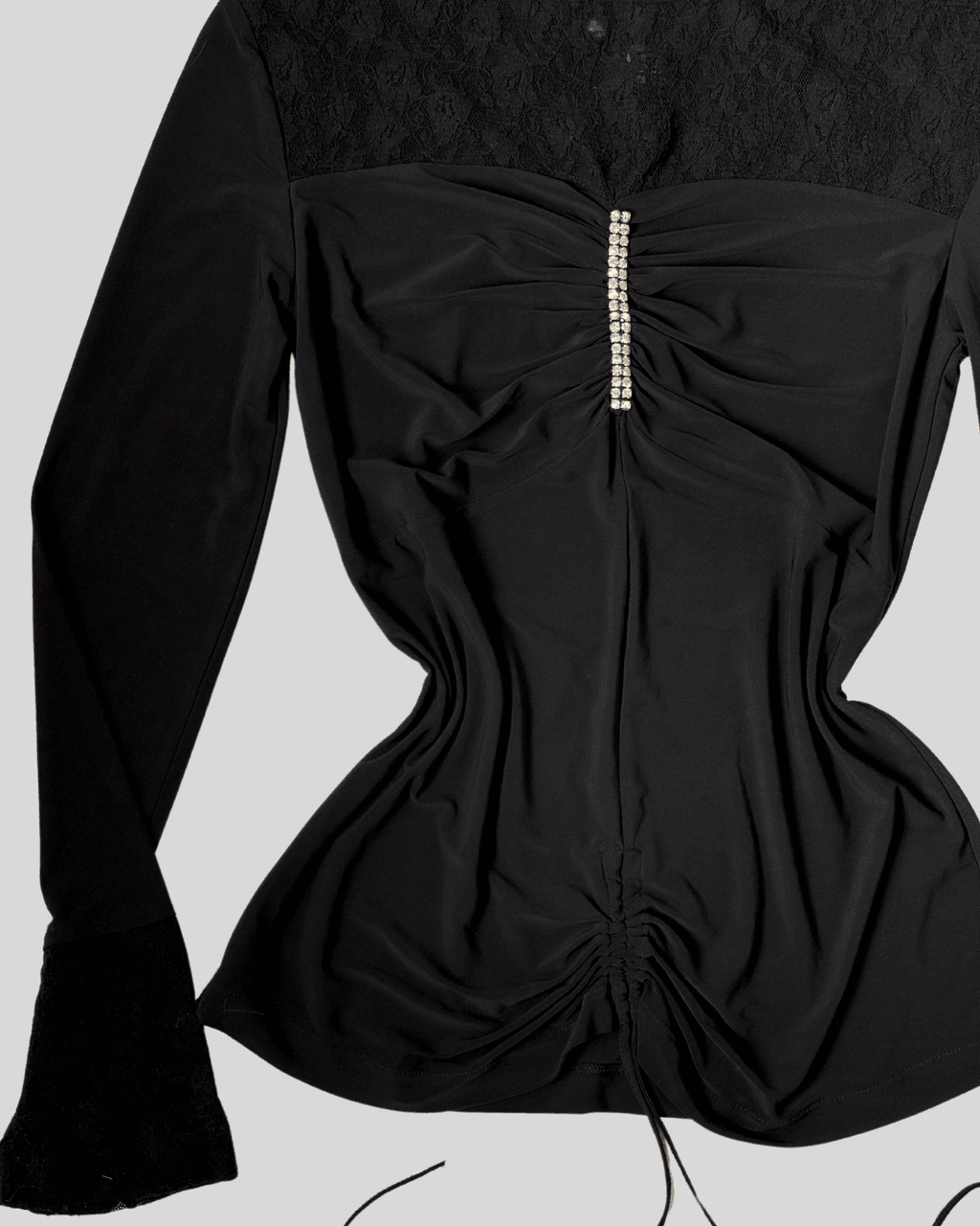 Stone Detailed Pleated Blouse