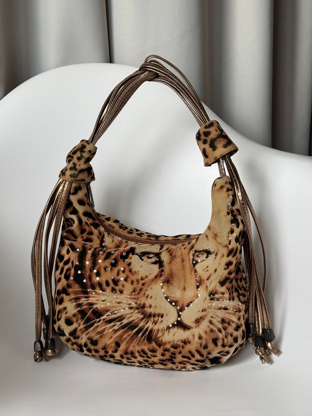 Leopar Vintage Kol Çantası