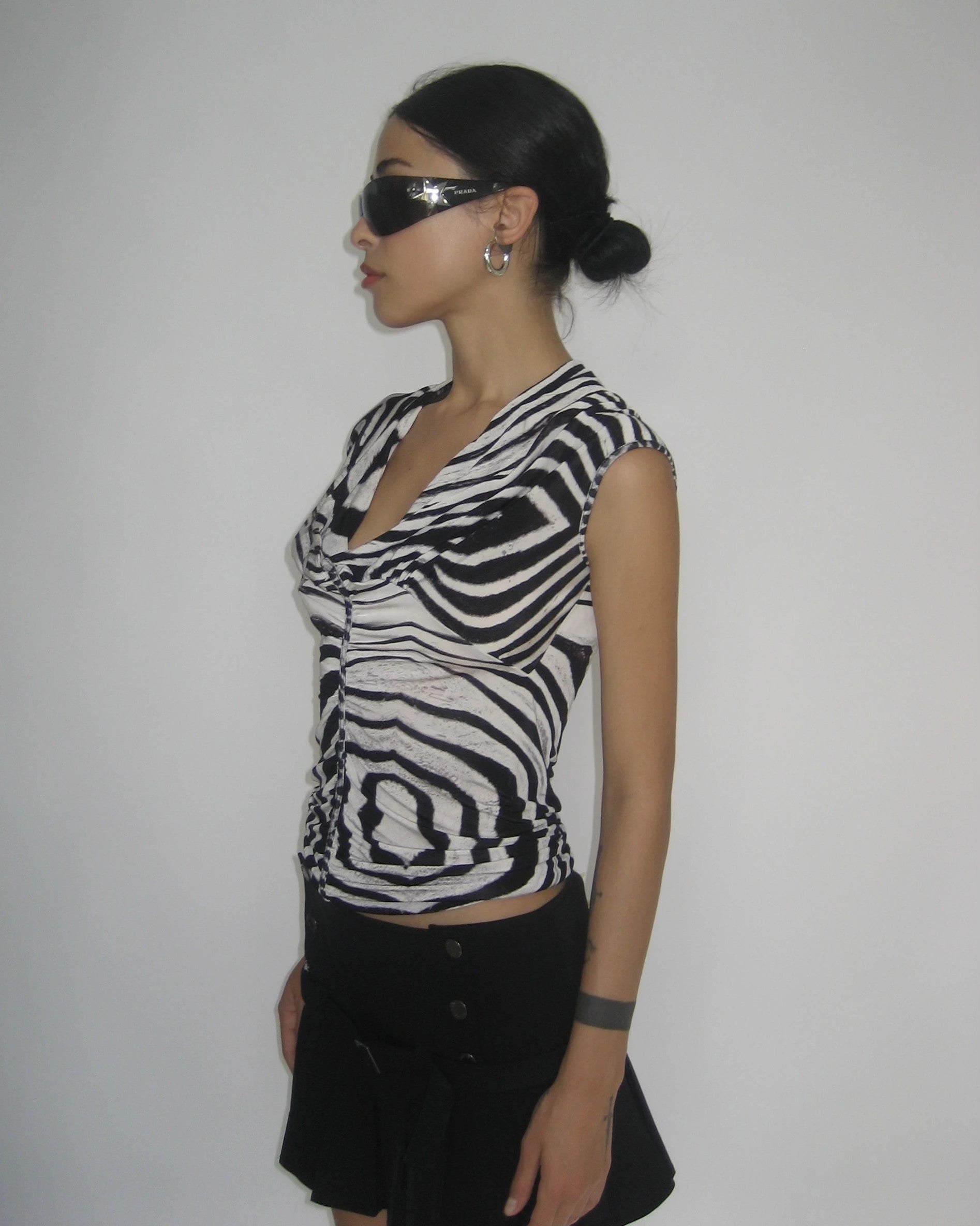 Zebra Patterned Roberto Cavalli Blouse