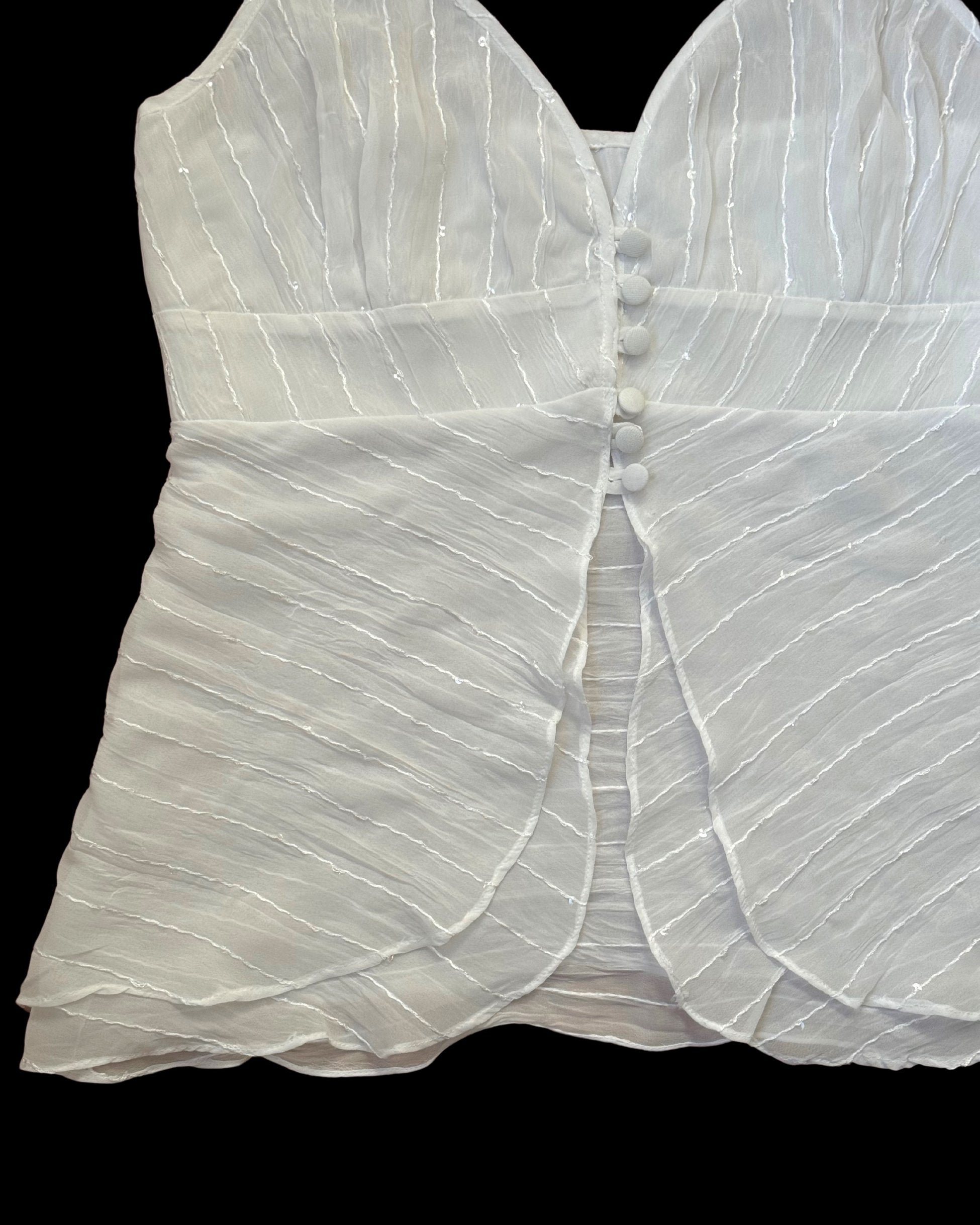White Strapless Blouse