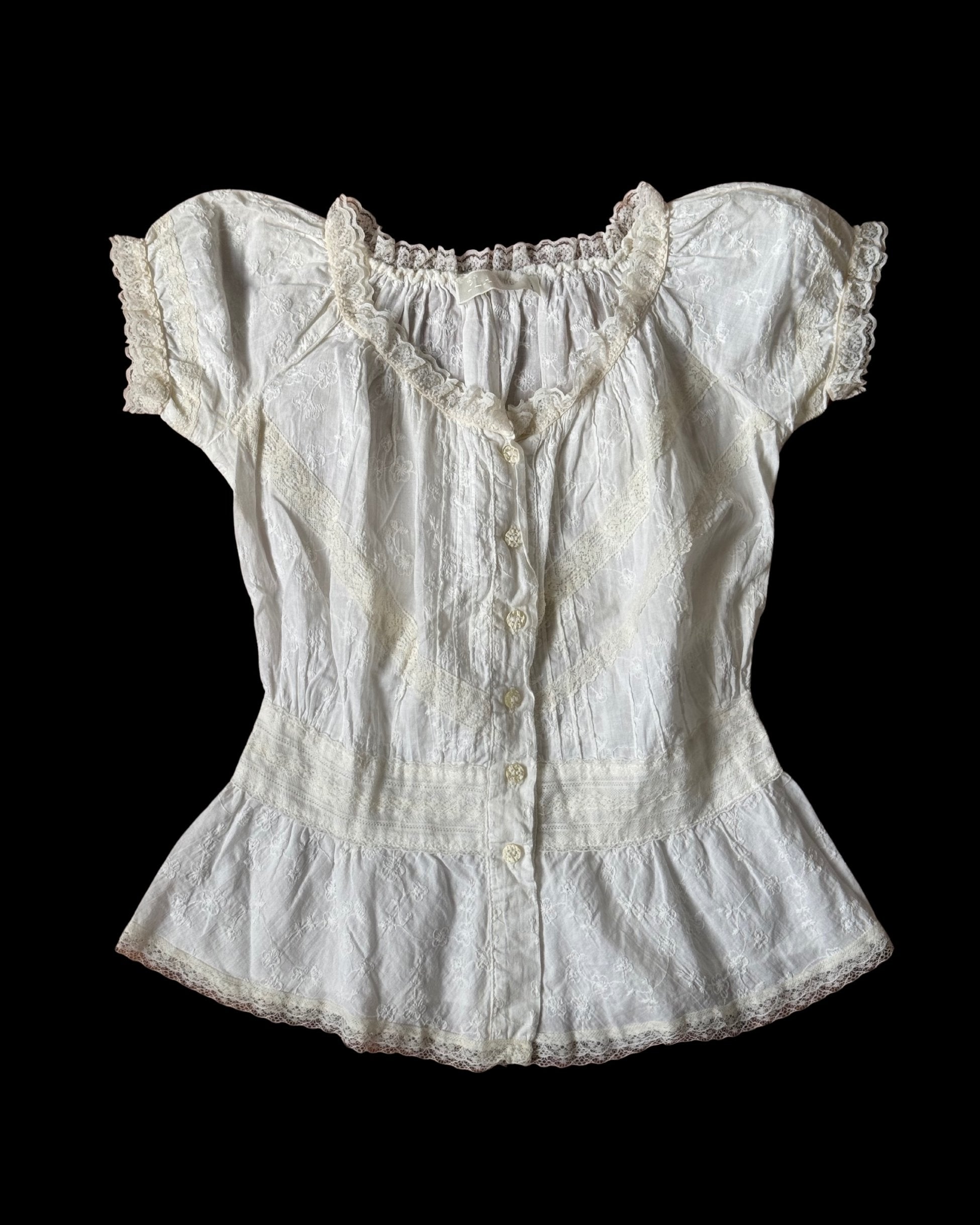 Floral Ecru Blouse