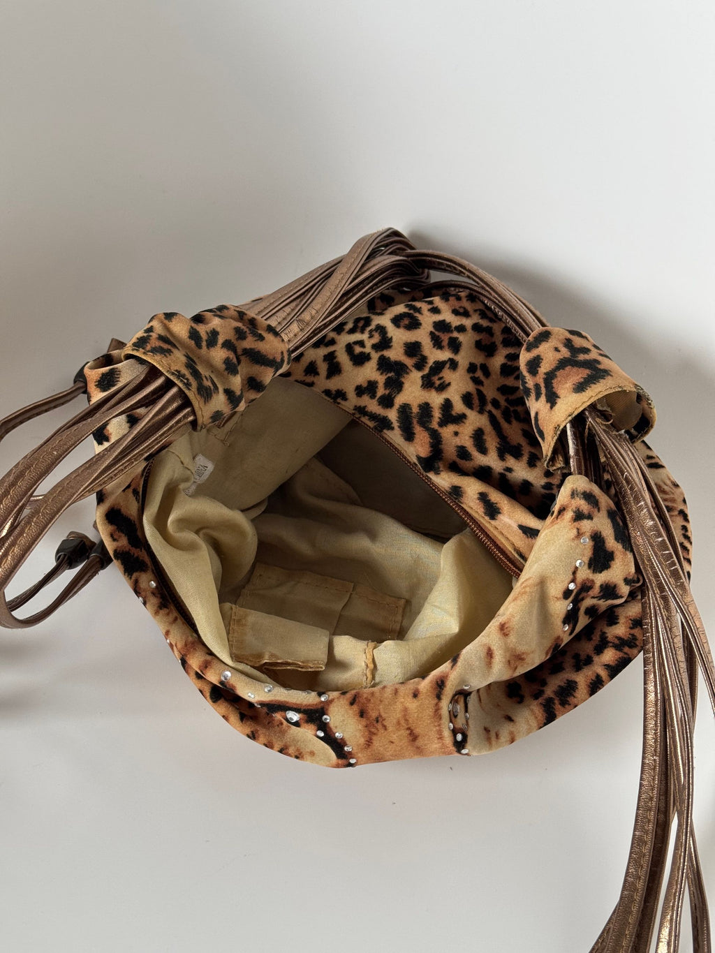 Leopar Vintage Kol Çantası