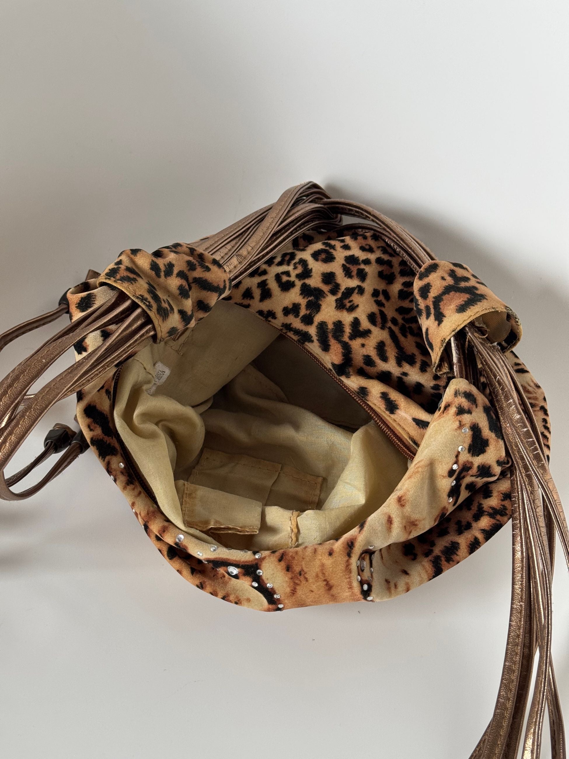 Leopar Vintage Kol Çantası