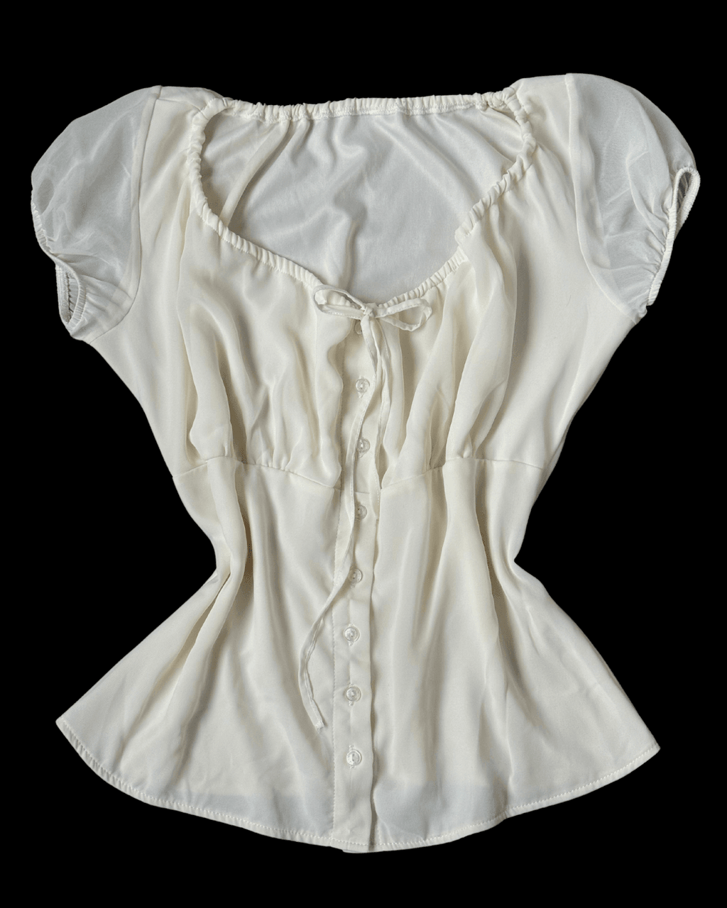 Ecru Chiffon Blouse