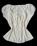 Ecru Chiffon Blouse