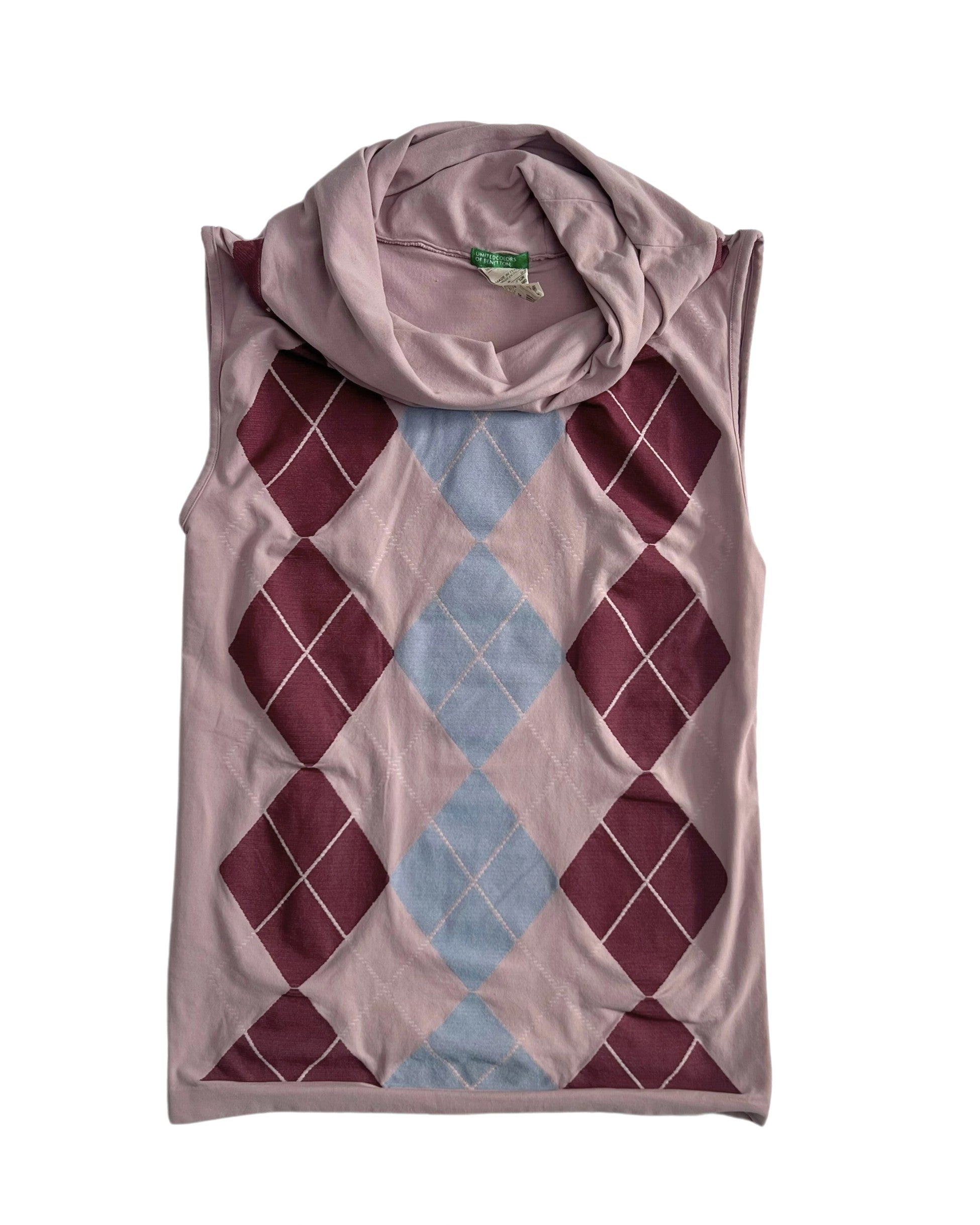 Half Sleeve Blouse with Diamond Pattern