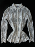 Lace Detailed Transparent Shirt