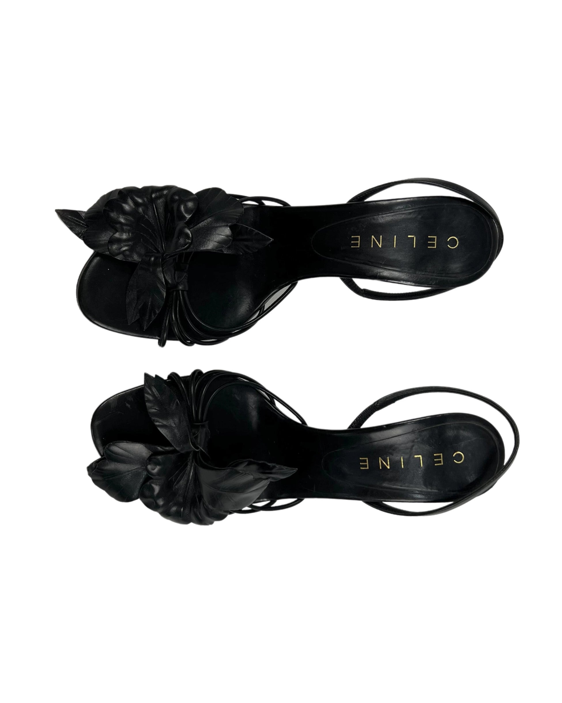Celine Floral Heeled Sandals