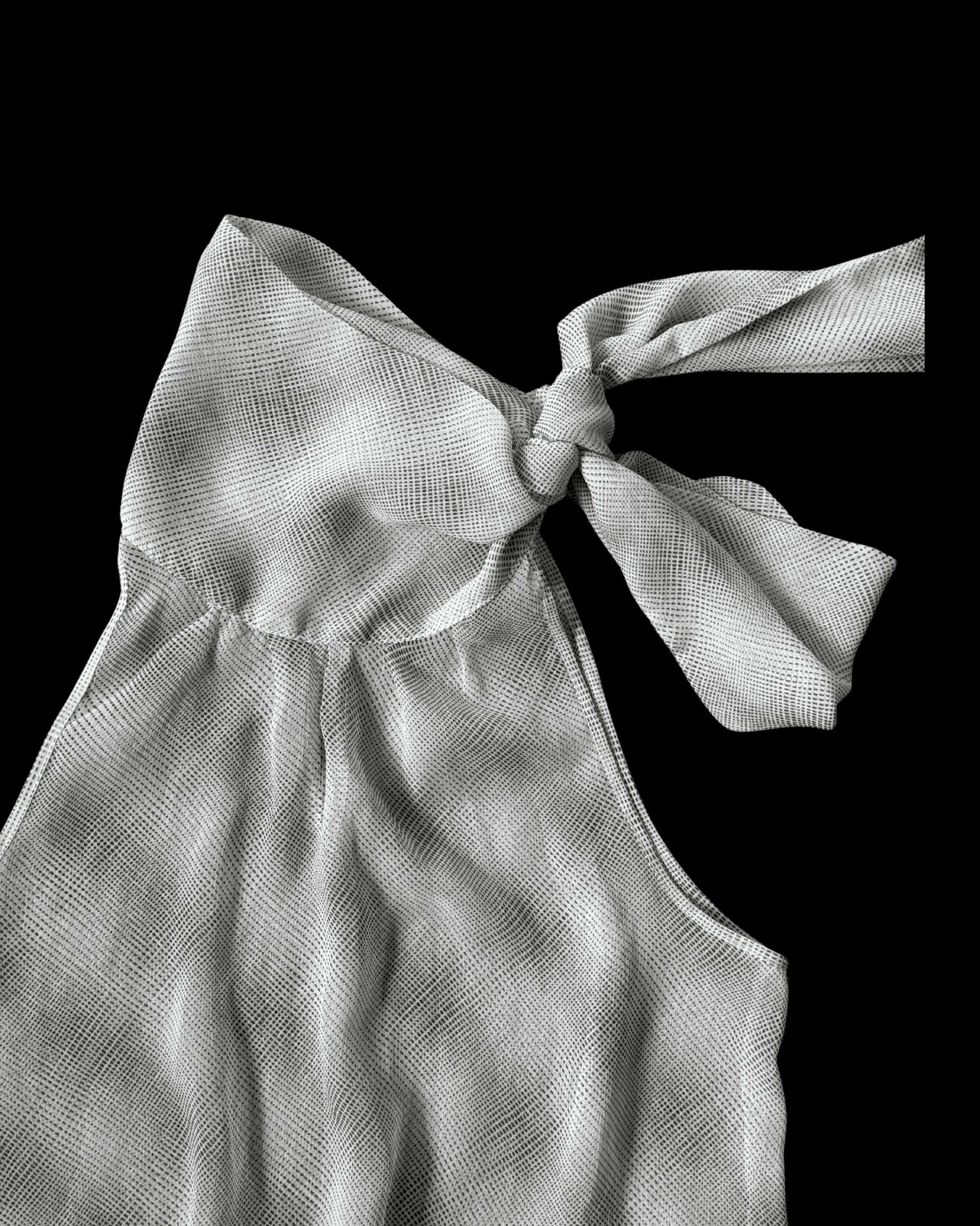Halter Neck Gray Blouse