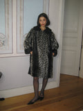 Patterned Gray Plush Fur
