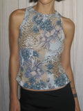 Herry Floral Leopard Sleeveless Blouse