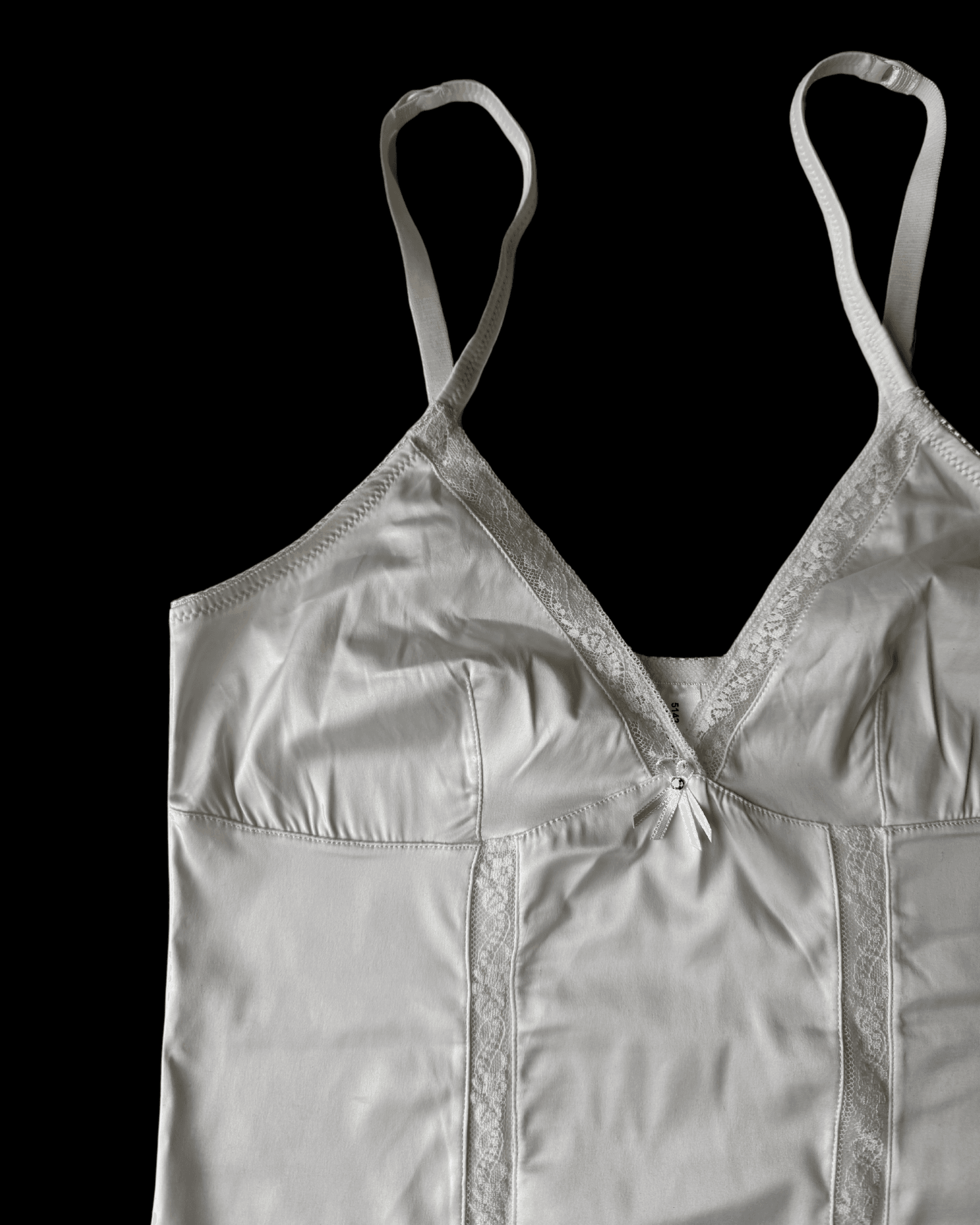 Satin Ecru Strap Top