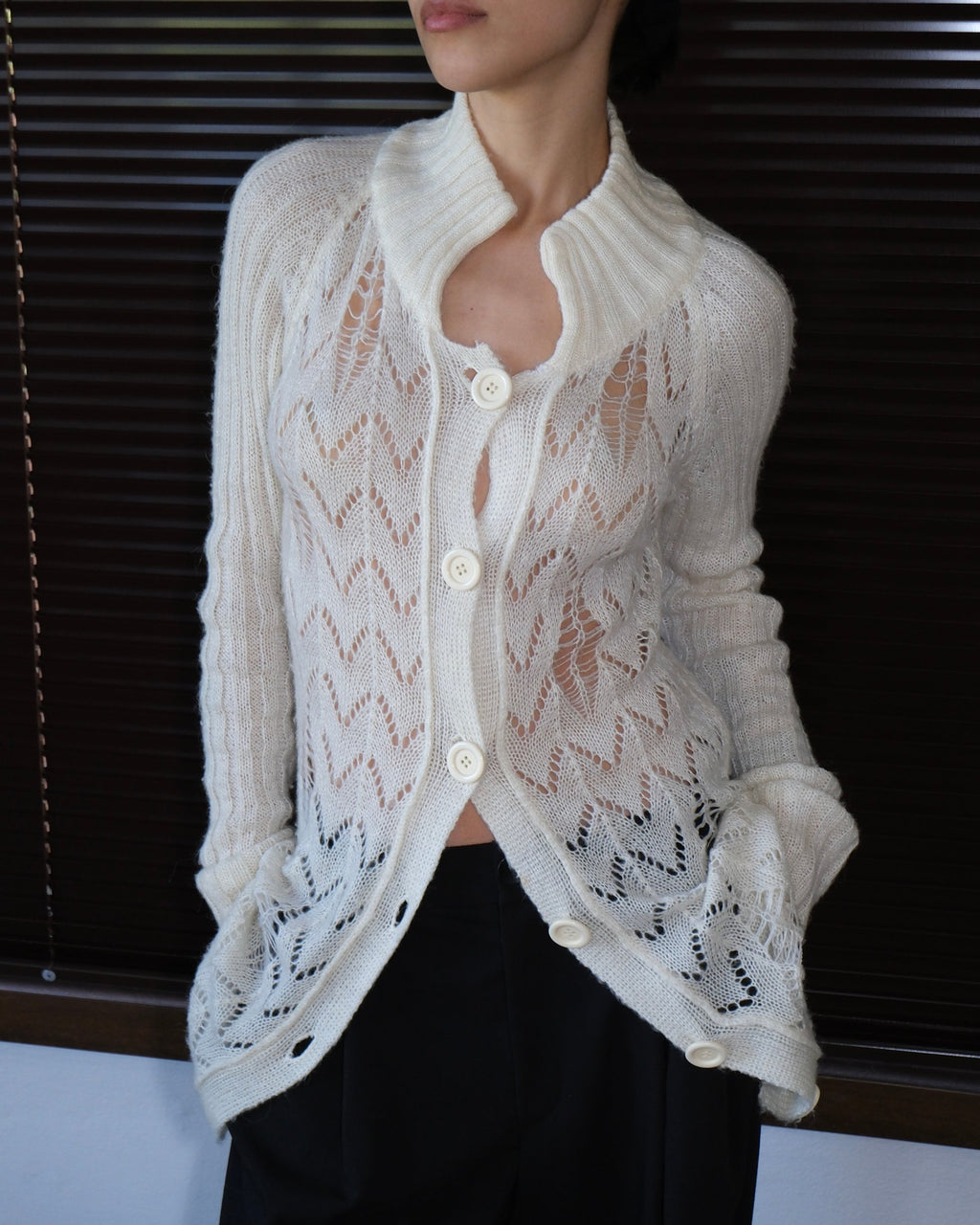 Wool Blend Long Cardigan