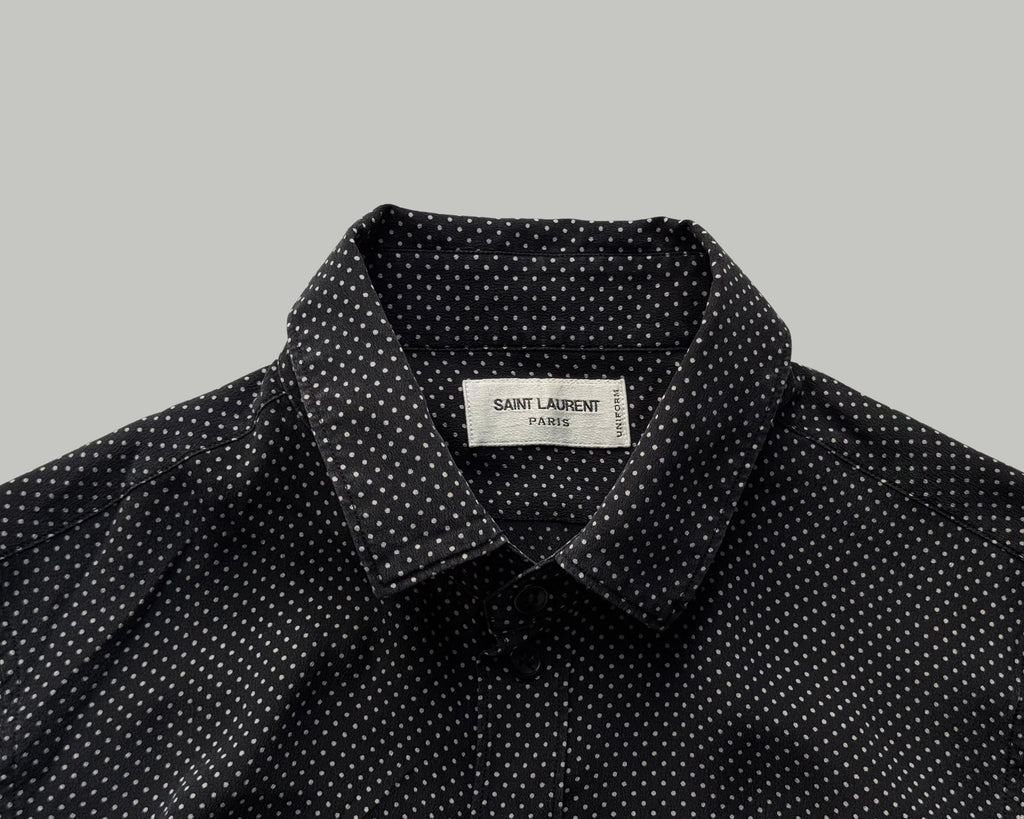 Saint Laurent Puantiye İpek Gömlek