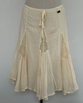 Cream Skirt with Embroidered Details