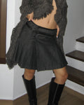 Belted Anthracite Skirt