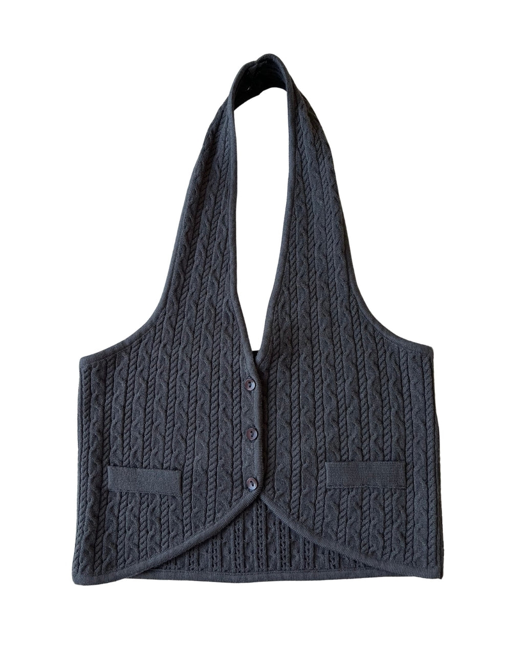 Gray Knit Vest