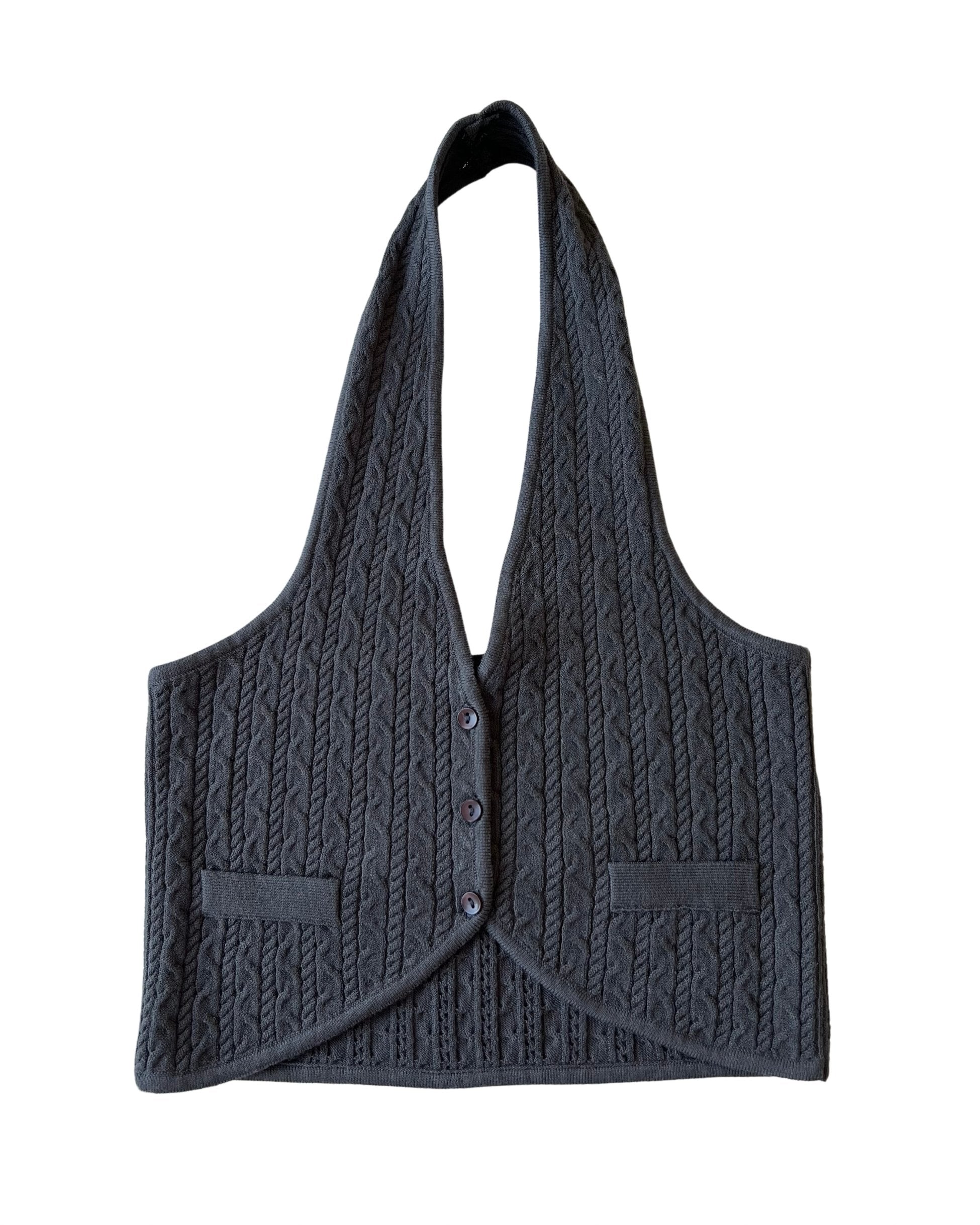Gray Knit Vest