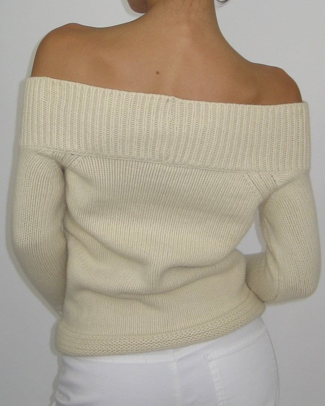 Blumarin Boat Neck Cream Sweater