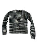 Gray Striped Wool Sweater