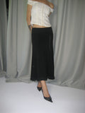 Black Skirt with Flower Details