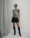 Zebra Desenli Roberto Cavalli Bluz