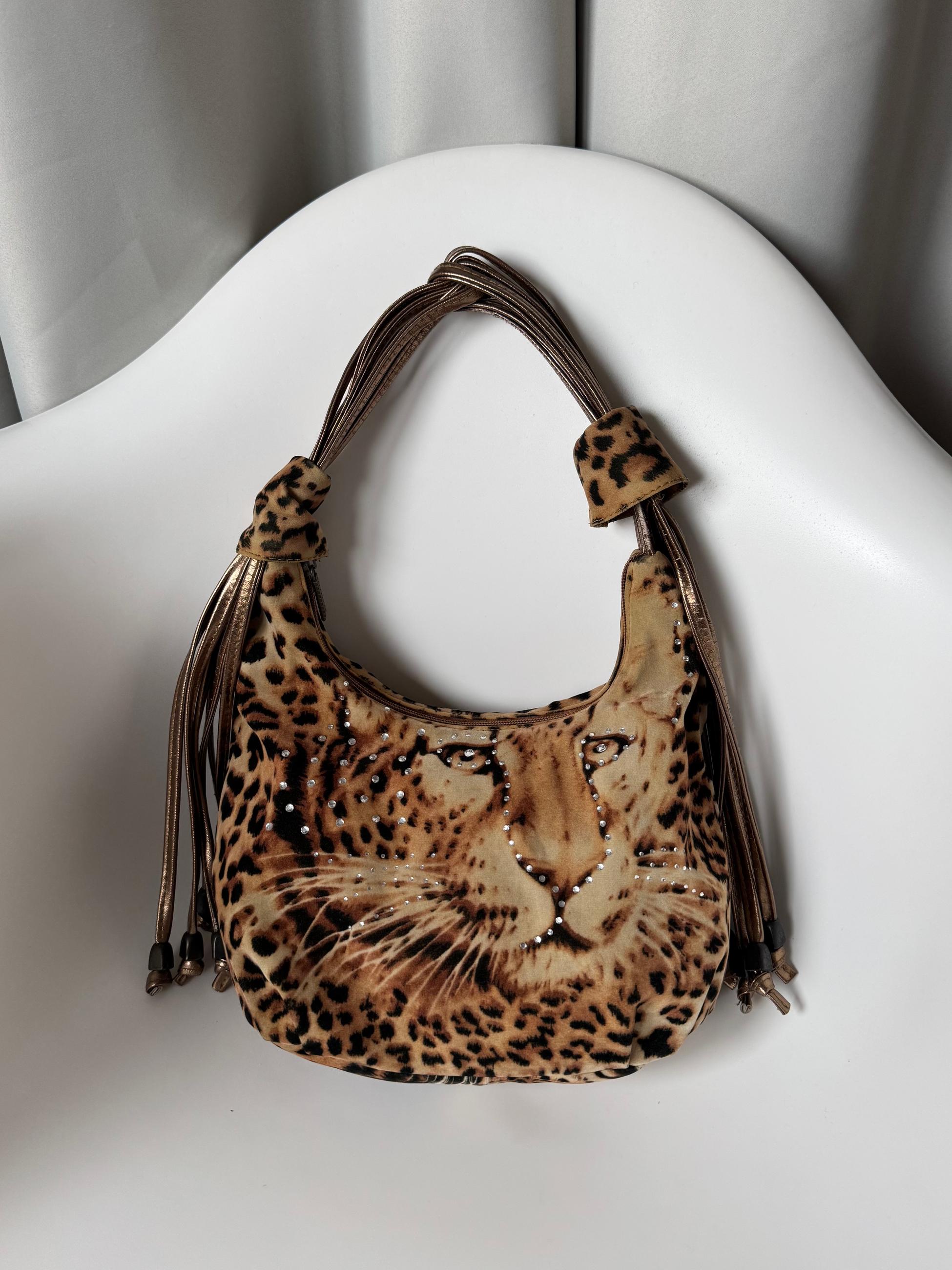 Leopar Vintage Kol Çantası