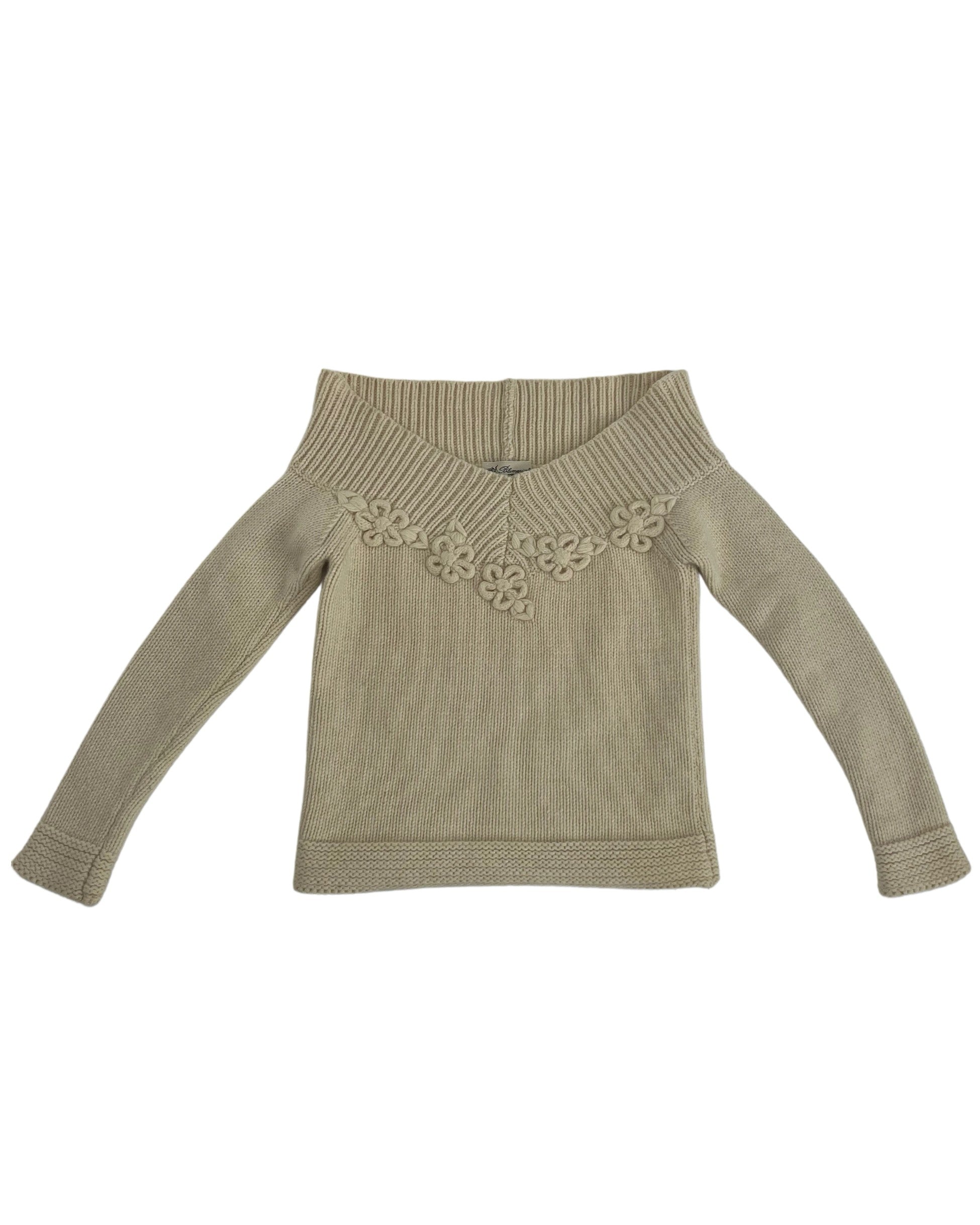 Blumarin Boat Neck Cream Sweater